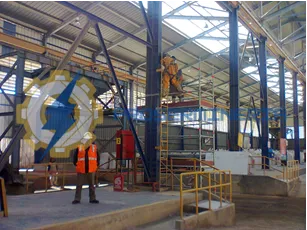 Welding and metal fabrication in industrial facility