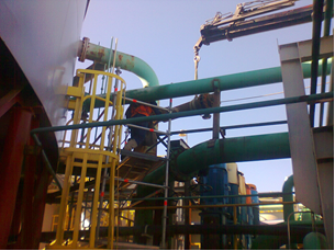 Montaje de estructuras industriales pesadas
